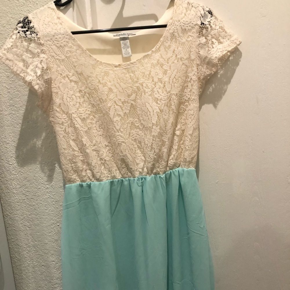 Charlotte Russe White and Blue Dress Size Small